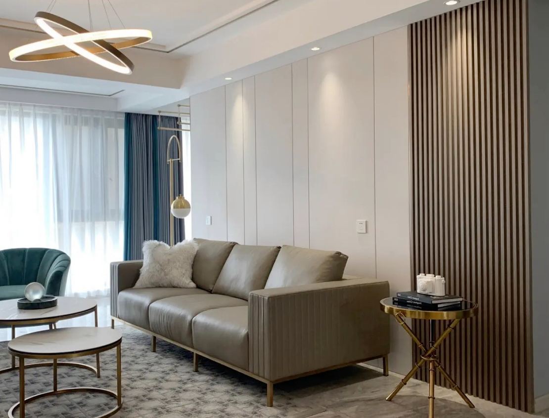 Acoustic panel living room wall application
